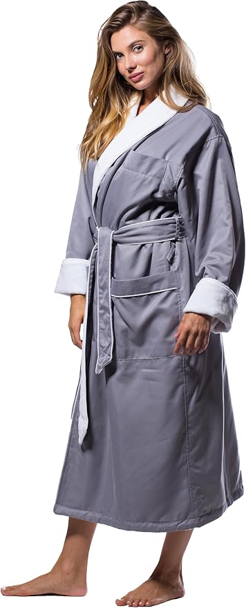 Turquaz Robes for Women - Luxury Plush Lined Bathrobe, 100% Polyester Microterry & Microfiber, Cozy & Elegant Womens Robe