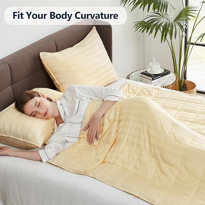 Weighted Blanket Queen/King Size (80"x87" 15lbs),Ultra Soft and Cozy Cooling Weighted Blanket for Adult,Heavy Blanket with Machine Washable Soft Blanket, Beige