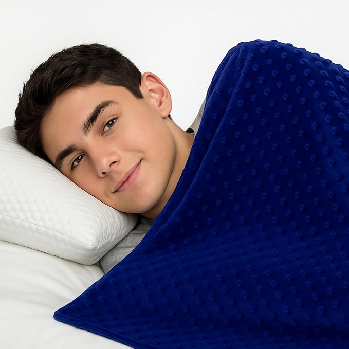Super Soft Weighted Blanket for Kids with Removable Cover - 10 Lbs 48'' x 72'' Comfortable Children Heavy Blanket for Boys and Girls - Comforting Kids Weighted Blanket