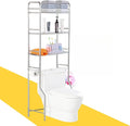 susunnus Over The Toilet Storage 3 Tier S,Bathroom Shelves Over Toilet,Freestanding Space Saver with Toilet Paper Holder,Stainless Steel,Pragmatic, Sturdy,Waterproof,Silver