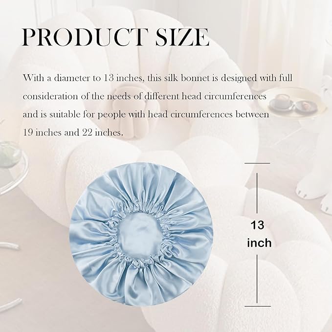 Satin Bonnet Double Layer Silk Bonnet for Sleeping Women Hair Care for Natural Curly