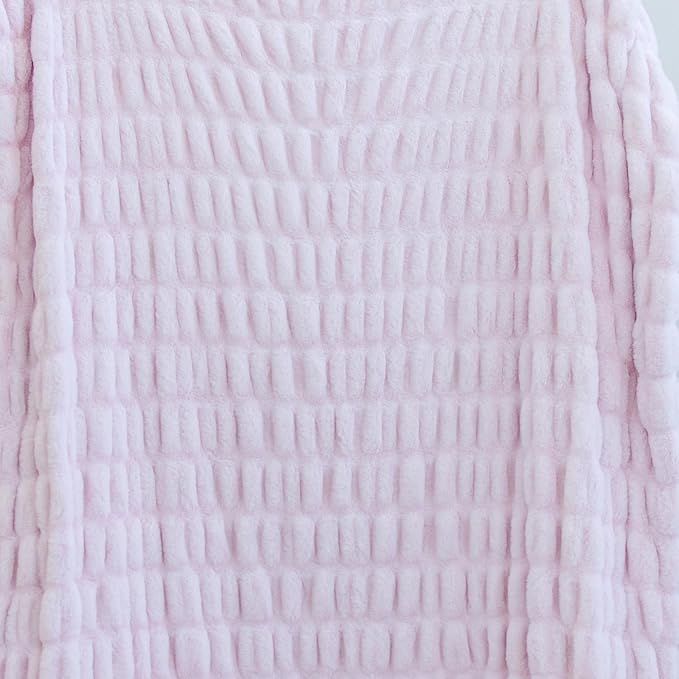 Minky Designs Blossom Pink Minky Blanket – Ultra Soft Faux Fur Throw Blanket for Couch, Bed & Home – Fluffy, Warm & Luxurious – Chic Collection (X-Large, 60x84)