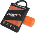 APEXUP Microfiber Travel Towel, Ultra Absorbent Quick Dry Towels, Lightweight Gym Sports Camping Towel for Workout, Yoga, Beach, Shower, Swimming (48"×24", Orange)