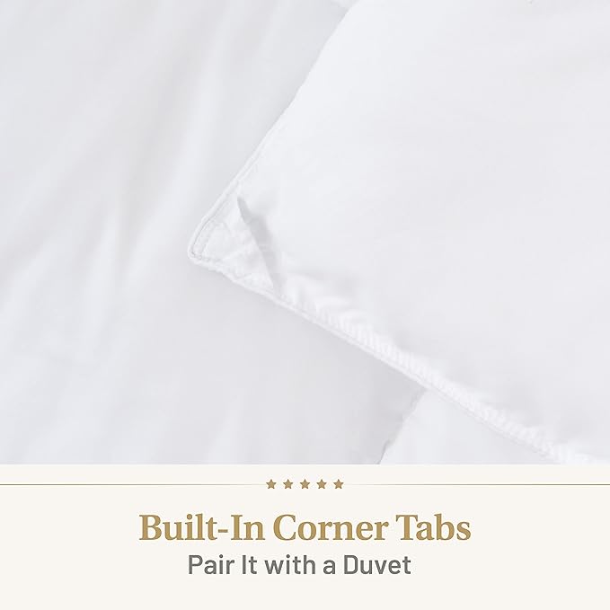 Lavish Comforts Twin Down Alterantive Comforter - Twin Duvet Insert with Tabs Premium, Premium Hotel Comforter Machine Washable, Hypoallergenic for Sensitive Skin - White 68 x 86