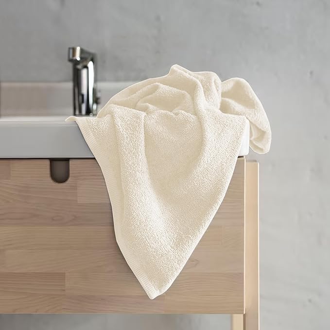 Delara 100% Organic Cotton Towels 650 GSM Plush Feather Touch Quick Dry Bath Towel, Pack of 12 GOTS Certified, Oeko-Tex Green Certified, Organic Cotton Bath Towel, 30"X58"