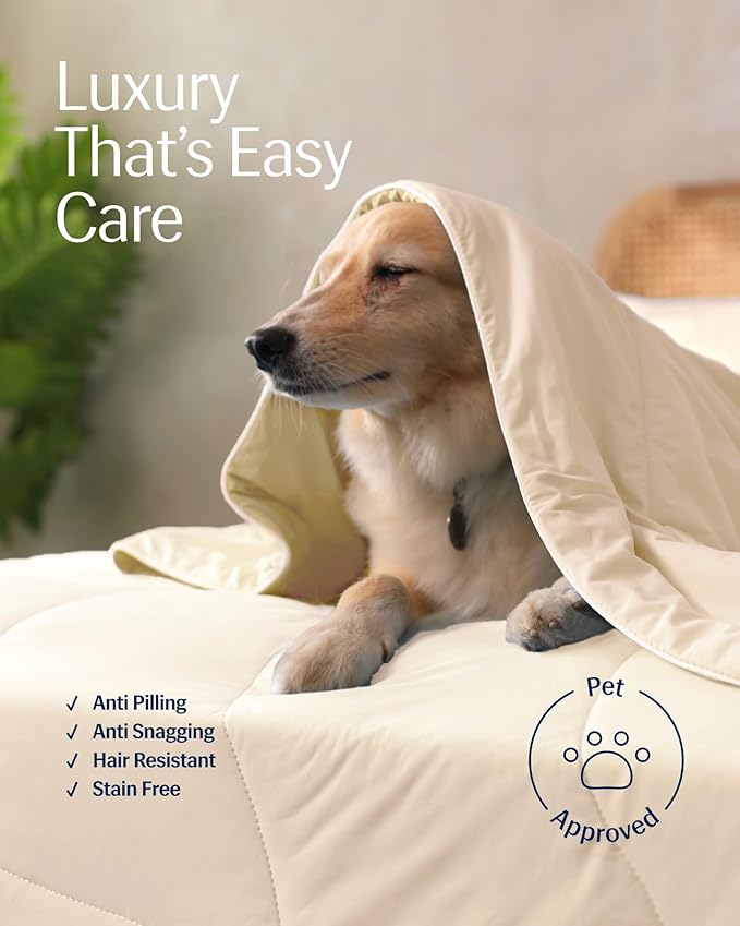REST® Evercool® Cooling Comforter, King/Cali King, Blanket for Hot Sleepers, All Season Bedding to Keep Cool for Night Sweats, Breathable Lightweight Blanket, 106x90 Inches, Snow Ivory