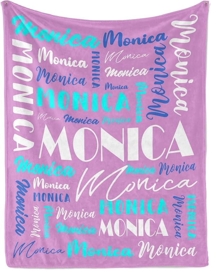 Name Blanket Personalized Blanket for Adult Kids Flannel Customize Throw Blanket Custom (Color 27, 60 x 80 Inches)