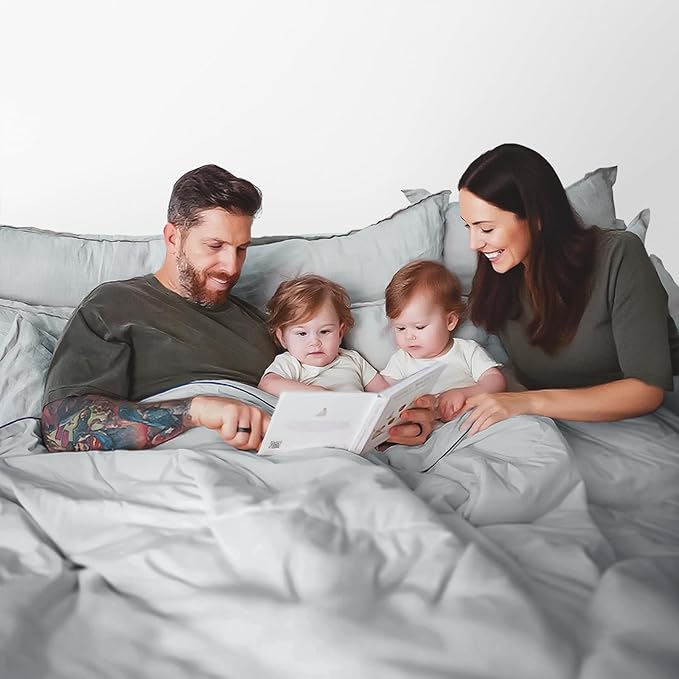Dream Valley® Outlast® Deepsleep Cooling Comforter, Full/Queen Size, NASA-Grade Space Technology Cooling Blanket for Hot Sleepers Night Sweats, Q-Max > 0.45 Aerocool™ Breathable, Lavender Fog, 90"x90"