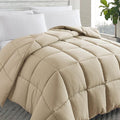 Cosybay Down Alternative Comforter (Beige, Twin) - All Season Soft Quilted Twin Size Bed Comforter - Duvet Insert with Corner Tabs -Winter Summer Warm Fluffy, 64x88 inches