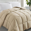 Cosybay Down Alternative Comforter (Beige, Queen) - Lightweight Soft Quilted Queen Size Bed Comforter - Duvet Insert with Corner Tabs -Summer Warm Fluffy, 88x92inches