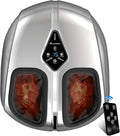 Shiatsu Foot Massager with Heat,Vibration,Air Compression and Deep Kneading for Plantar Fasciitis, Neuropathy,Improve Foot Wellness,Gifts for Women & Men（Silver）