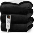 EHEYCIGA Heated Blanket - Electric Throw with 9 Heating Levels & 10 Hr Auto Off, Soft Cozy Sherpa Washable Blanket, 50 x 60 Inches