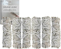 SOUL STICKS 6 Inch 6-Pack Organic California White Sage Smudge Sticks Bulk for Home Cleansing, Negative Energy Removal, Good Energy Meditation & Smudging Rituals | Pure Sage Bundles