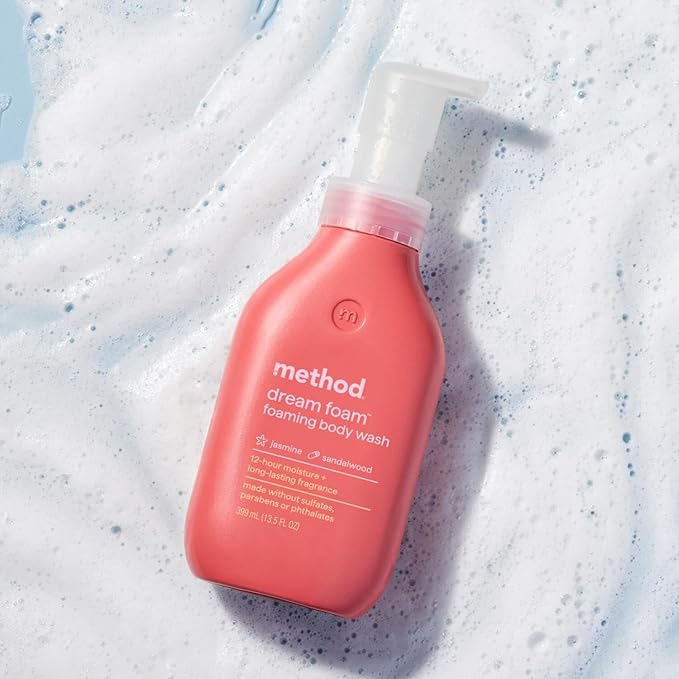 Method Dream Foam, Foaming Body Wash, Jasmine + Sandalwood, 13.5 oz