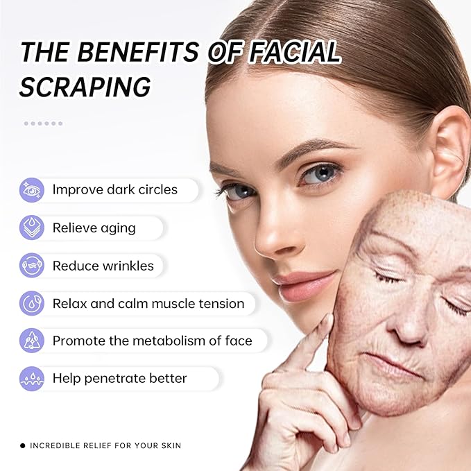 Stainless Steel Gua Sha - Metal Gua Sha, Gua Sha Facial Tools Stainless Steel, Face Body Treatment, Reduce Puffiness, Lymphatic Drainage, Facial Tension