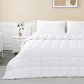 sunflower Oversized King Duvet Insert Comforter Down Alternative Filling Cotton Shell All Season Hypoallergenic Warm Breathable Noiseless Machine Washable 98"x116"with Corner Taps White
