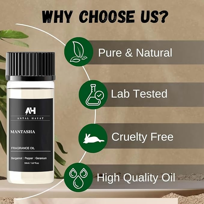 Hotel Scents Diffuser Oil Mantasha 50ml – Inspired by Sauvage EDP – Bergamot, Pepper & Geranium – Premium Fragrance Oil for Waterless & Ultrasonic Diffuser – Luxury Scent Refill for Home & Office