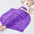 Weighted Lap Blanket 7 lbs for Adults, Luxury Soft Small Weighted Blanket, Compact Portable Weighted Lap Pad for Relaxation, Sleeping, Travel, All-Season Use, Deep Purple, 40" x 52"
