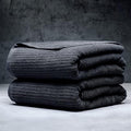LUXOME Luxury Performance 2-Piece Bath Sheet Set | Oversized for 50% More Coverage | Highly Absorbent | 36" W x 70" L | Fossil (Charcoal)