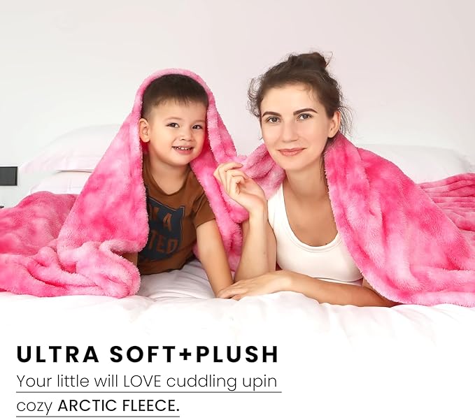 obinsm Warm Blanket Pink Throw Blankets for Women - Fuzzy Soft Bed Blanket for Couch Home Decor