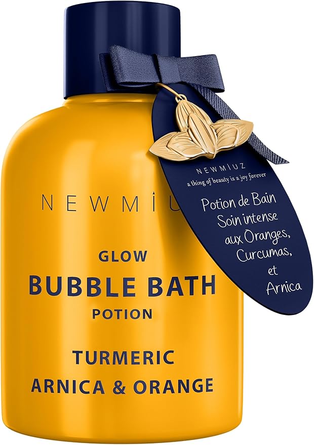 Nutritious Bubble Bath Long Lasting Foam Turmeric Orange Arnica Essential Oil Skin Healing Moisturizing Relaxing Stress Relief Spa Gift for Women
