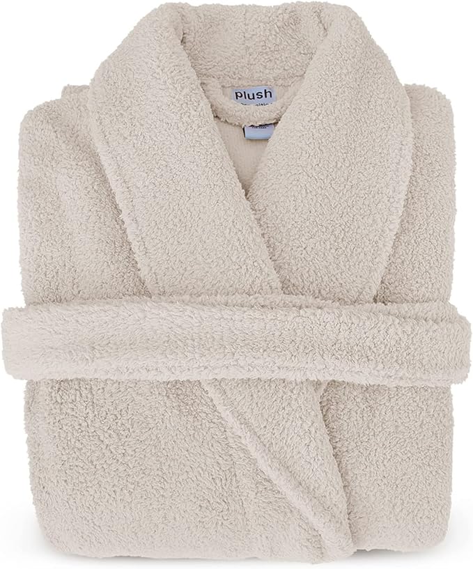 Plush Microfiber Fleece Robe | Super Soft & Warm | Lightweight | Full Length