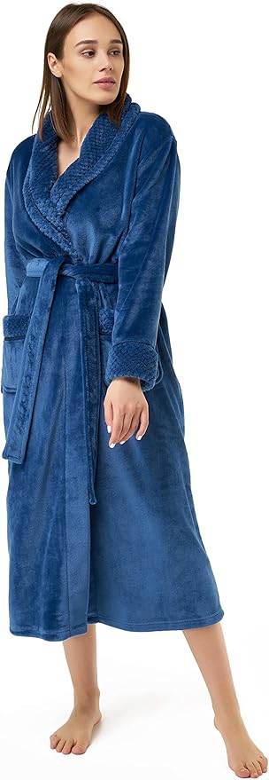 Turquaz Oversize Plush Robes For Women, Soft Warm Fleece Bathrobe for Women