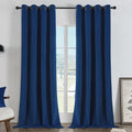 Joydeco Royal Blue 100% Blackout Curtains 72 Inch 2 Panels, Luxury Thermal Royal Blue Velvet Curtains for Bedroom Living Room, Soundproof Blackout Window Drapes, Grommet Top (52W x 72L)
