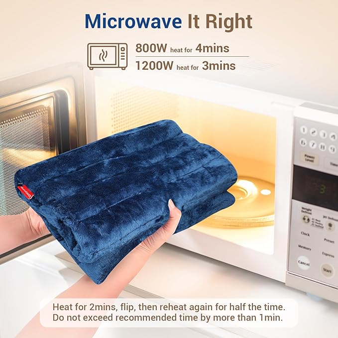Comfytemp Large Microwave Heating Pad for Back, Neck Shoulders, FSA Eligible HSA Store, 12"x22" 3.6LB Microwavable Moist Heating Pads for Period Cramps, Warm Compress Christmas Gifts for Women Elderly