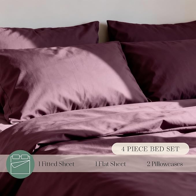 CASILVA Eucalyptus Sheets - Infused with Silver for Anti-Odor, Softer Than Silk Fibers, More Cooling Than Cotton - Perfect for Hot Sleepers & Sensitive Skin - 100% Tencel Lyocell - King Sheet Set