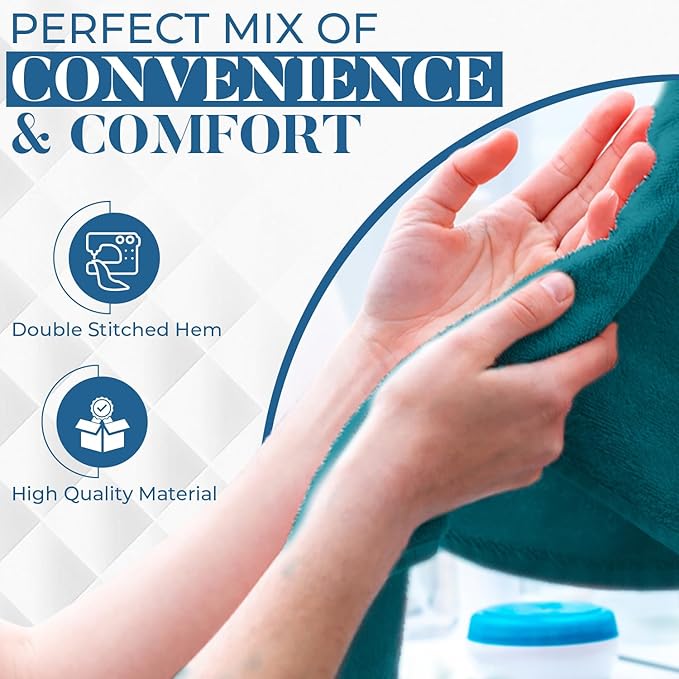 DAN RIVER 6-Pack Premium Hand Towels (16x28 Inches) - 100% Cotton, Ultra Soft, Lightweight, Highly Absorbent Towels for Bathroom, Spa, Gym, Salon, Hotel, and Travel - 550 GSM - Teal