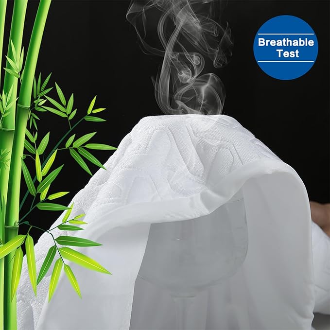 Premium 100% Waterproof Full Size Mattress Protector, Cooling 4D Air Fabric Breathable Mattress Pad Cover, Fit 8-21"Extra Deep Pocket Mattress Topper Cover, Noiseless Vinyl Free(Beehive,Full 54"x75")