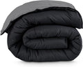 Bare Home King/California King Comforter - Reversible Colors - Goose Down Alternative - Ultra-Soft - Premium 1800 Series - All Season Warmth - Bedding Comforter (King/Cal King, Black/Grey)
