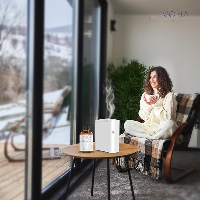 Levona Scent Essential Oil - Fresh Aroma for Home, Office, Hotel & Spa, Perfect in Humidifiers and Diffusers, Luxury Fragrance, With Roses, Geranium, Zesty Lemon Notes - 500ml/ 17 fl oz, Blissful Aura