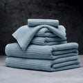 LUXOME Luxury Performance 6-Piece Bath Towel Set | Dual-Loop Design | Ultra Soft | Highly Absorbent | Quick Drying | Surf