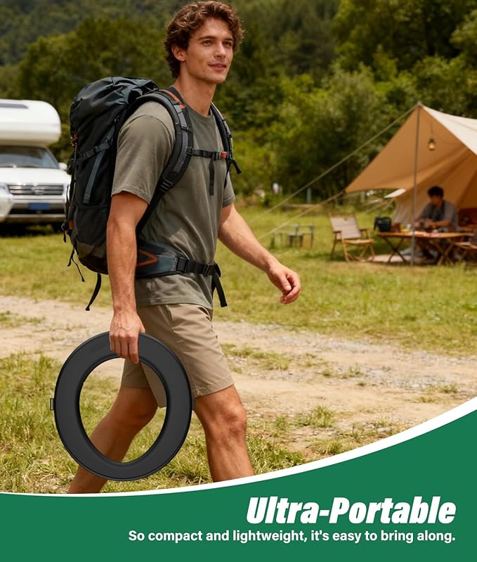 Bucket Toilet Seat, Portable Toilet Seat for 5 Gal Buckets, Camping Toilet Seat, Snap-on Toilet Seat for Outdoor, Camping, Hiking, Emergency, Car, Boat, RV Travel
