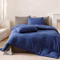 Cottonight Royal Blue Comforter Sets Cal King Dark Blue Bedding Comforter California King Size Quilts Blanket Ultra Soft Breathabe Solid Bedding Set for Women Men