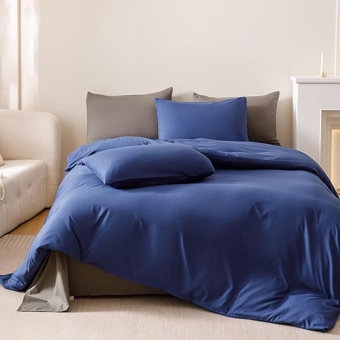 Cottonight Royal Blue Twin Bright Blue Bedding Set 3 Pieces Modern Comforter Fluffy Soft Bedding Set Kids Teens Twin Comforter with 2 Pillowcases