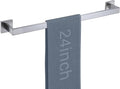 LANC 24 Inch Bathroom Towel Bar Wall Mounted Bath Hand Towel Holder Brushed Nickel Towel Hanger Square Towel Rail Shower Towel Rod for Kitchen Bedroom Modern Towel Rack, A8804BN-6P1