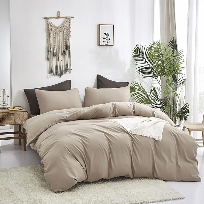 Cream Coffee Comforter Set California King Khaki Bedding Comforter Set Cal King Dark Champagne Solid Blanket Quilts Modern Soft Cream Khaki 3 Piece Bedding Set