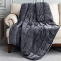 Uttermara Weighted Blanket Queen 15 Pounds for Adults, Sherpa Weighted Blanket for Couch Bed, Ultra Fluffy Warm Sherpa & Cozy Plush Flannel Fleece, Heavy Blanket Great for Calm, 60" x 80", Dark Grey