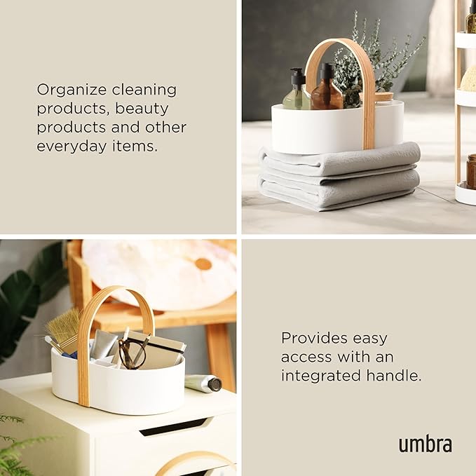 Umbra Bellwood Cosmetic Organizer, White/Natural