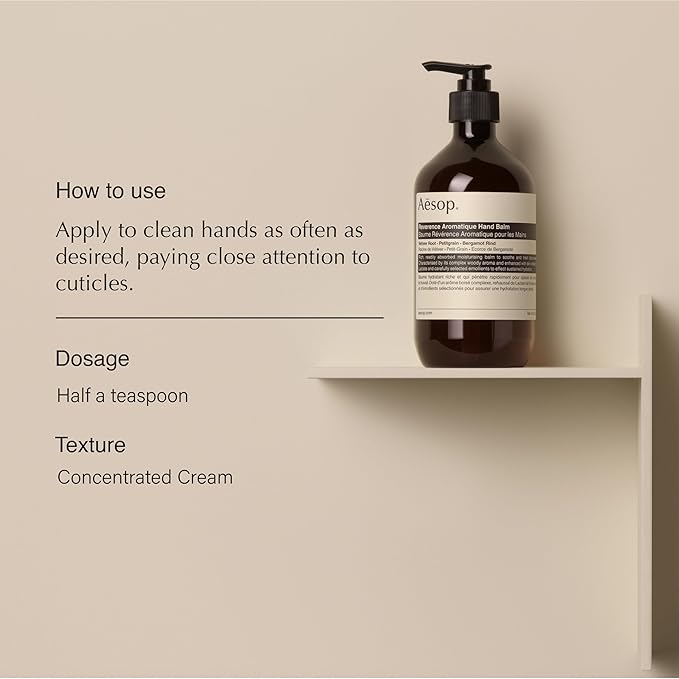 Aesop Reverence Aromatique Hand Balm | Rich, Skin-Softening Balm For Sustained Hydration with Emollient Ingredients | Vegan and Cruelty-Free | 16.9 oz (Pack of 2)