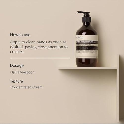 Aesop Reverence Aromatique Hand Balm | Rich, Skin-Softening Balm For Sustained Hydration with Emollient Ingredients | Vegan and Cruelty-Free | 16.9 oz (Pack of 2)