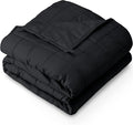 Bare Home Weighted Blanket Queen Size 17lbs (60" x 80") for Adults - All-Natural 100% Cotton - Premium Heavy Blanket Nontoxic Glass Beads (Black, 60"x80")