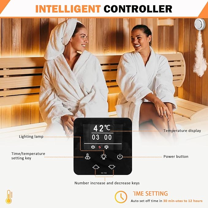Steam shower generator,18kw Household-Commercial,Steam shower generator kit,with self-draining system,Temperature adjustable 95-131°F,Applicable space 560～735ft3(18KW)