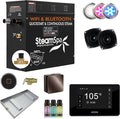 SteamSpa Steam System 6kW Steam Shower Generator with Bluetooth Wifi, Quickstart Continous Steam, Advanced Touch Pad Screen, Chroma Lights, Drain Pan and Auto Drain Oil Rubbed Bronze RVBS600ORB-A