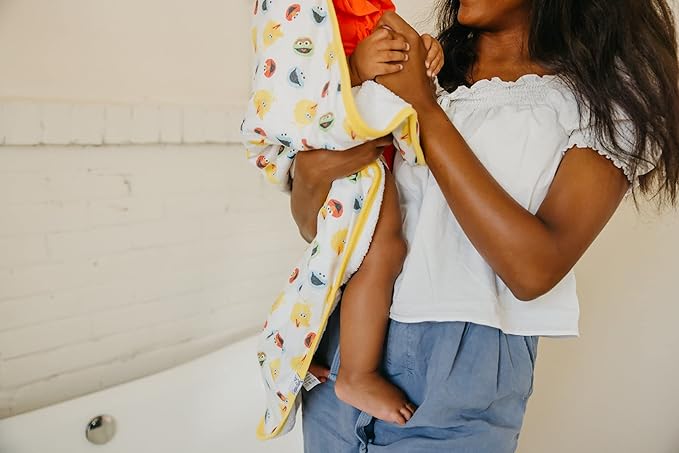 Copper Pearl Hooded Bath Towels Premium Knit/Terry Cloth Baby Towels with Hood, Pockets, and Cool Designs - Great to Gift and Make Bath Time Fun - Baby Bath Towel, Sesame Scribbles