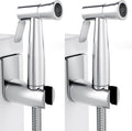 Purrfectzone 2 Pack Bidet Sprayer for Toilet, Handheld Bedet Shower Kit, Easy-to-Install Toilet Bidet Shattaf, Hand Held Stainless Steel Bedet with Adjustable Flow, Handheld Cloth Diaper Set