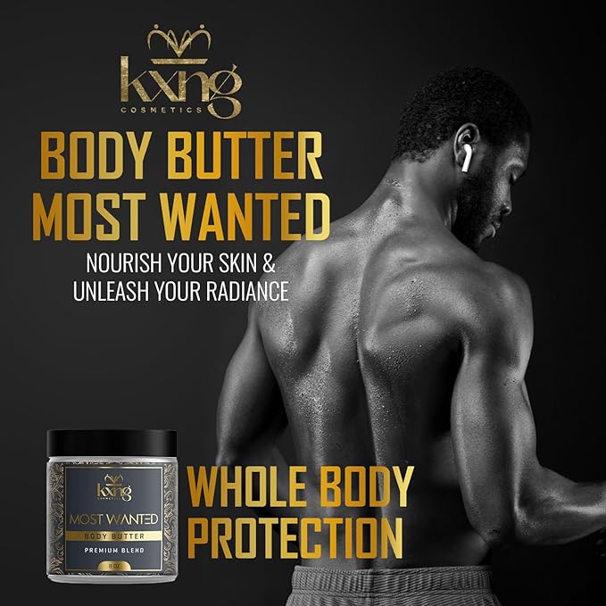 KXNG Premium Body Butter, Rich Shea Butter Moisturizer for Men & Women, Long-Lasting Hydration & Smooth Skin, Cruelty-Free Luxury Cream